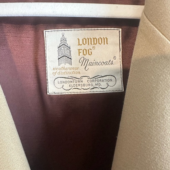 Vintage London Fog Maincoats Trench Coat Men’s 46L Tan Insulated Liner Overcoat - Picture 6 of 12